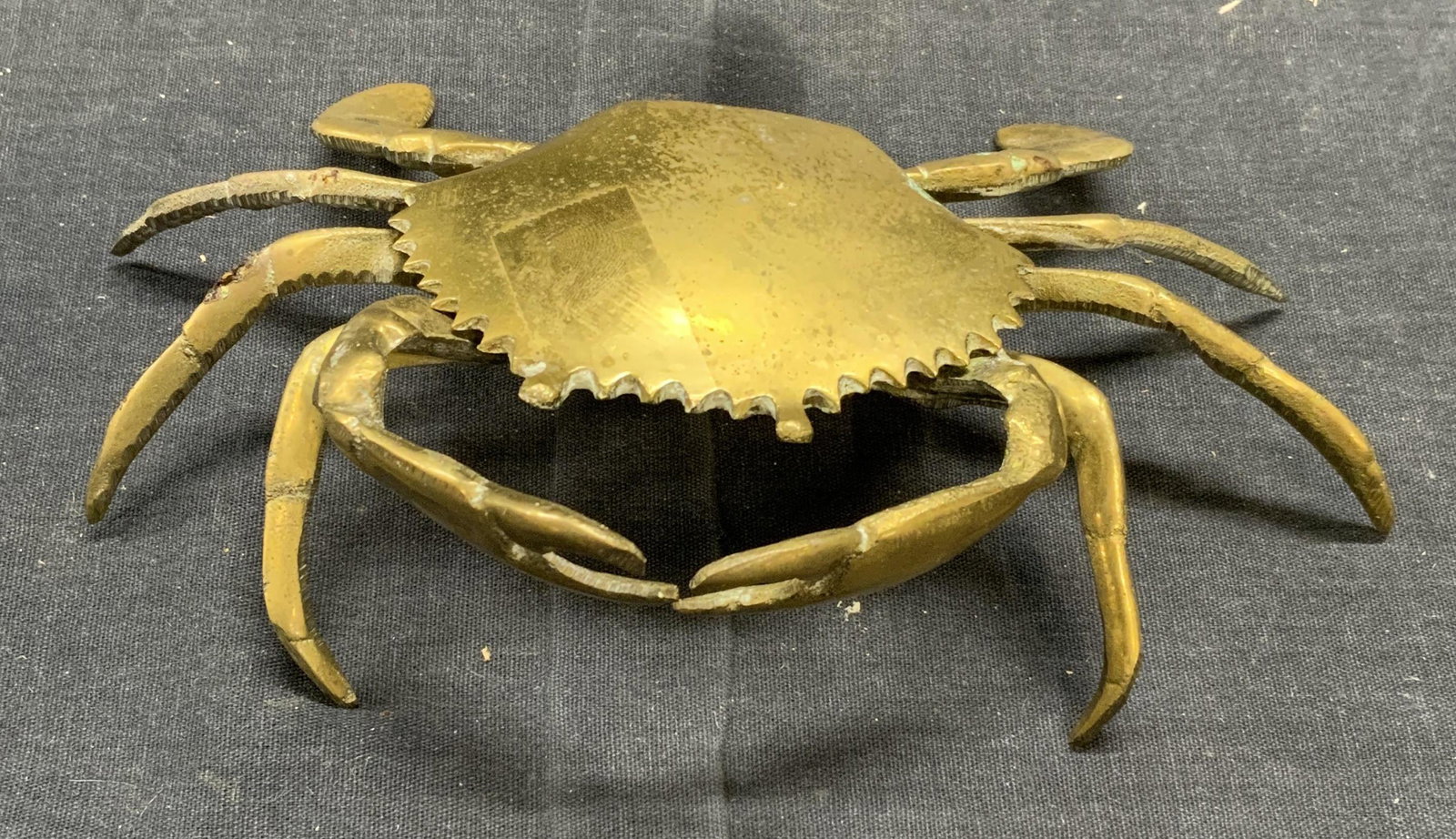 Vintage Brass Crab Trinket Dish Keepsake Box (1 of 9)