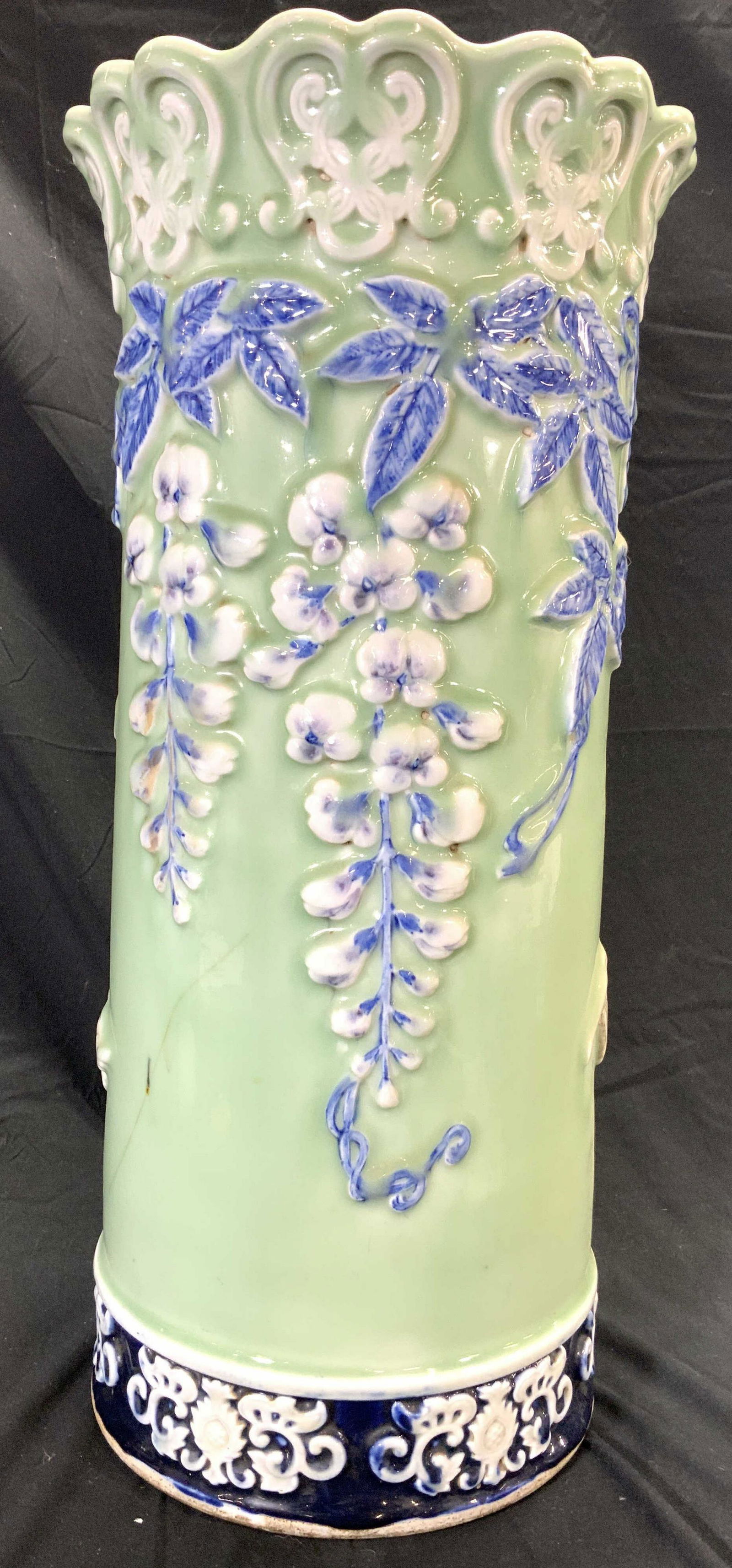 Mid Century French Porcelain Floor Vase Umb Holder (1 of 9)