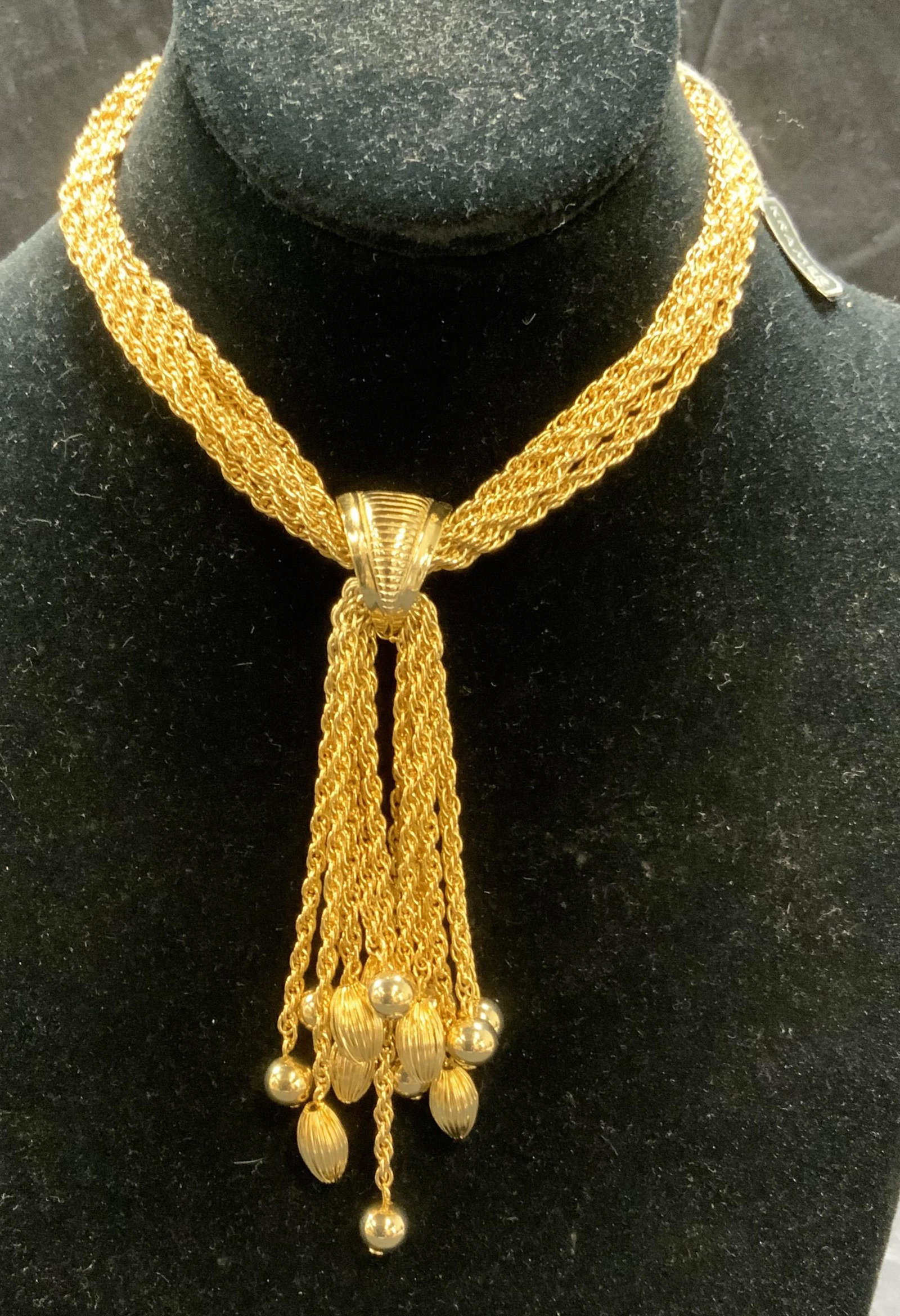Vtg KRAMER Gold Tn Multi Chain Necklace (1 of 6)
