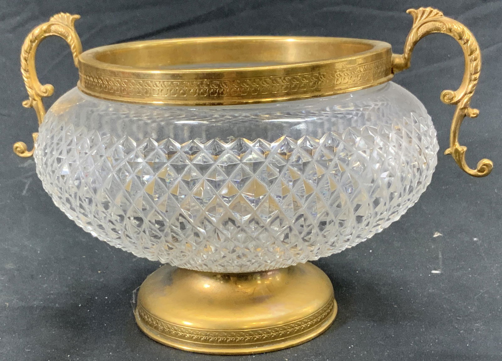 Antique Ormolu Centerpiece Glass Bowl (1 of 8)