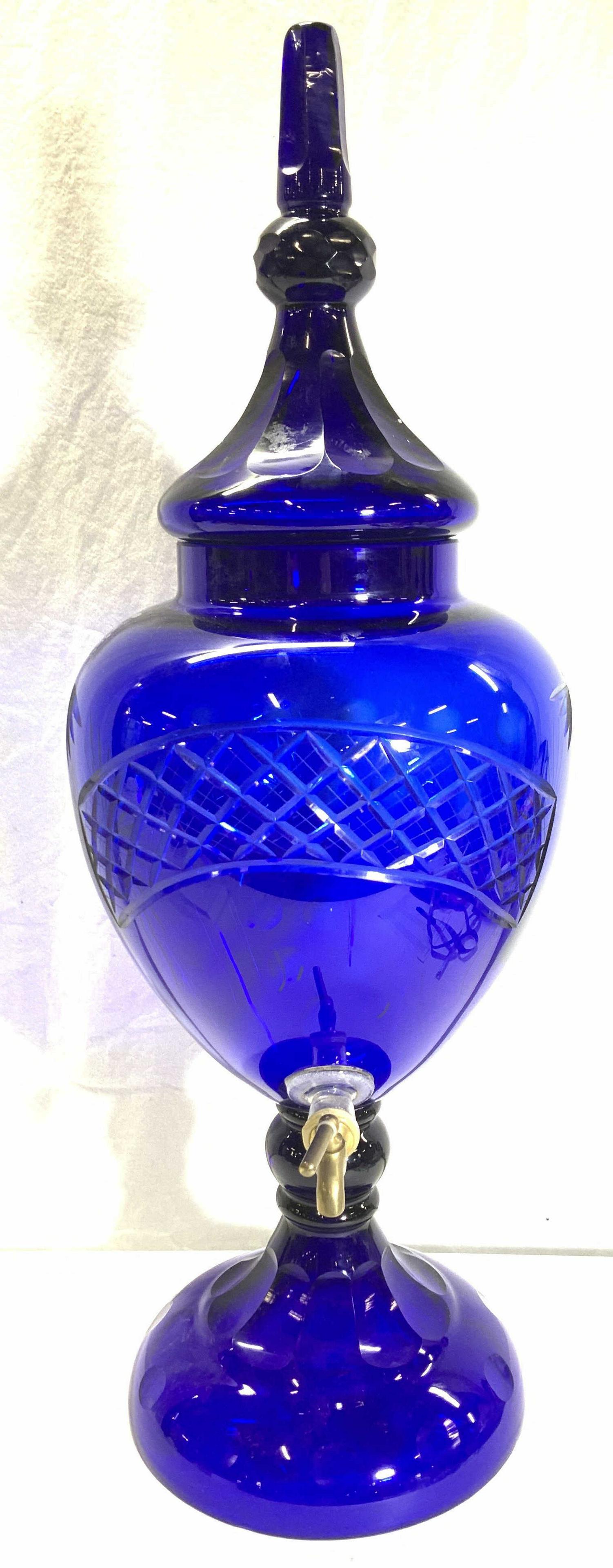 Antique Edward VII Cobalt Art Glass XL Decanter (1 of 13)