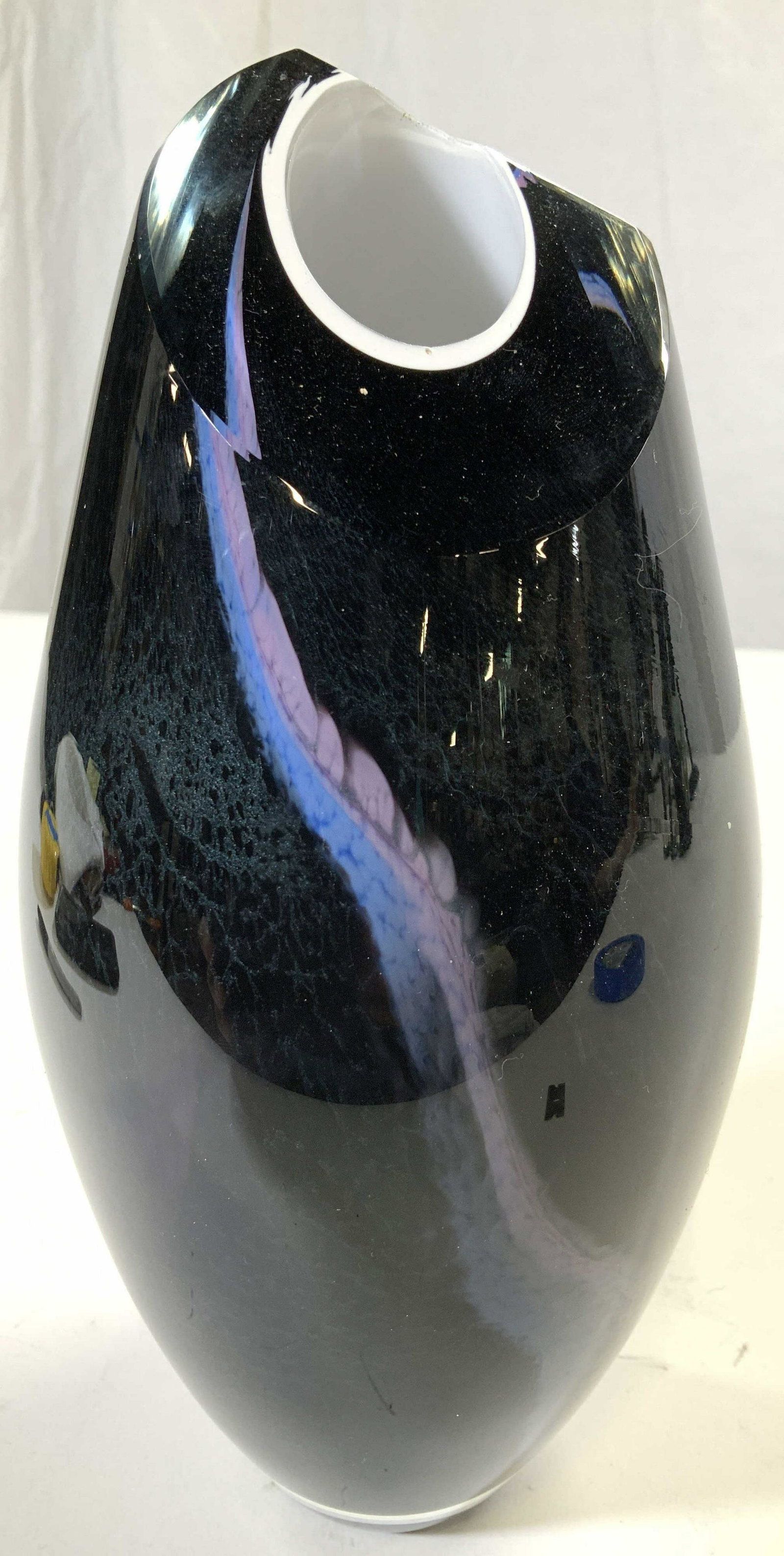 EMIL Signed Vng Thick Walled Art Glass Vase Vessel (1 of 8)