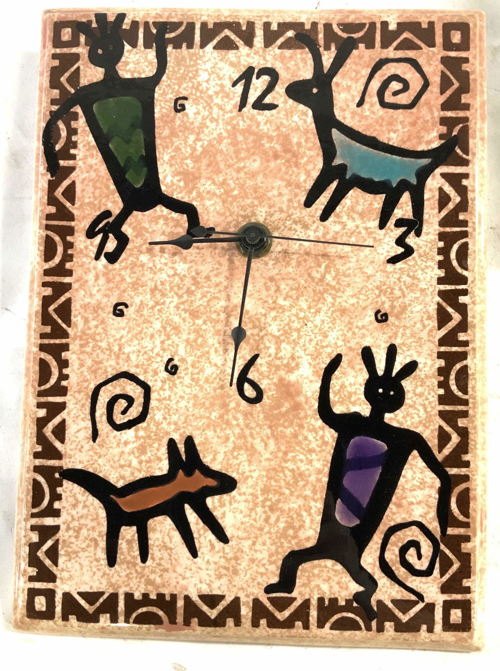 All Fired Up Porcelain Primitive Design Wall Clock (1 of 6)