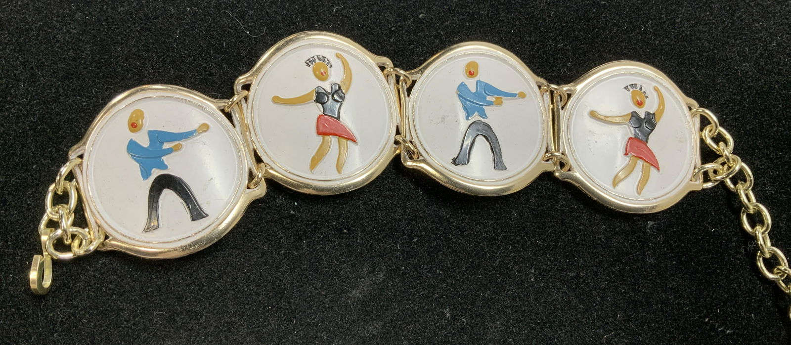 Enamel Fashion Bracelet of Dancing Figurals (1 of 6)