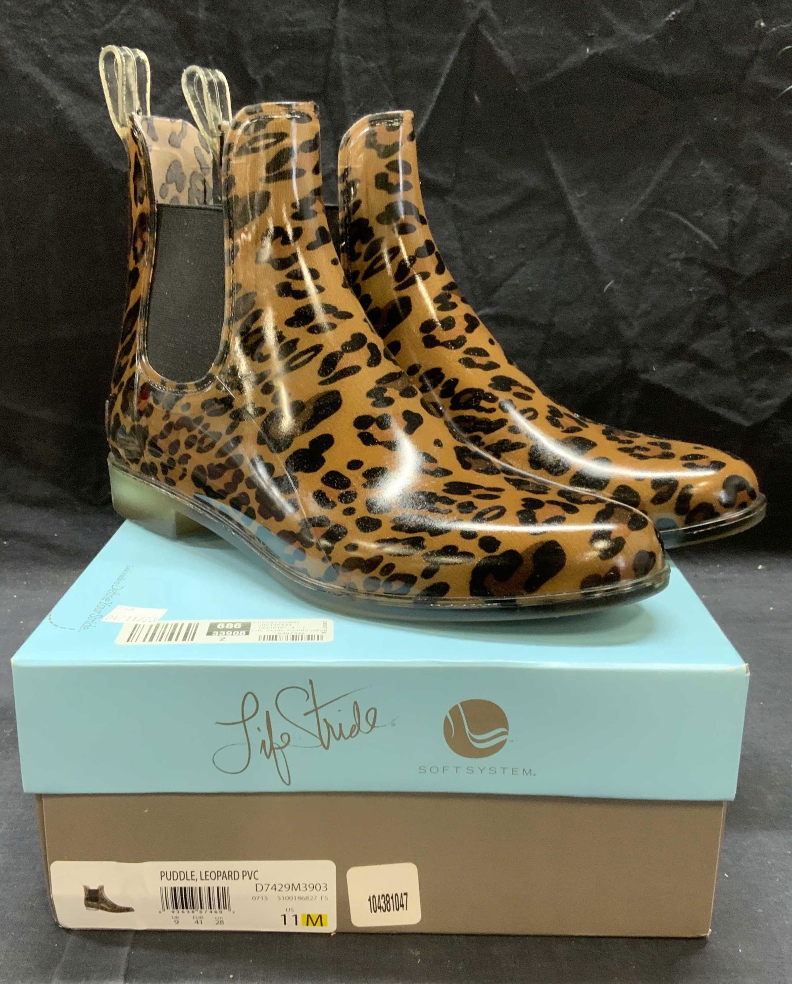 Lifestride leopard cheap rain boots