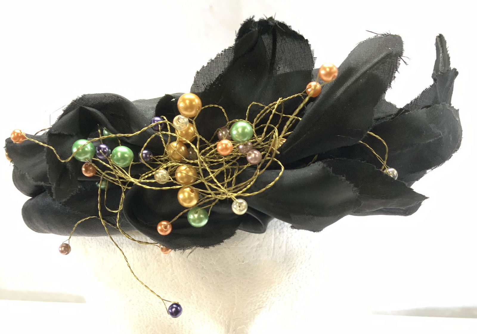 La Poche Black Wreath Headpiece , NY, In Box (1 of 6)