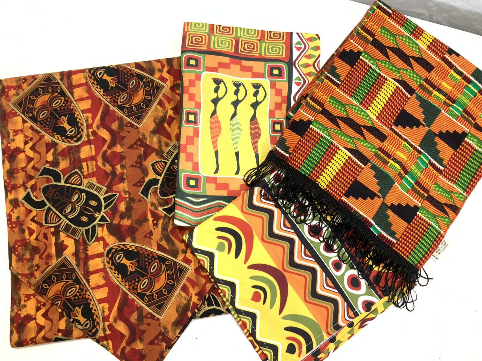 4 African Print Multi Function Cotton Textiles (1 of 8)