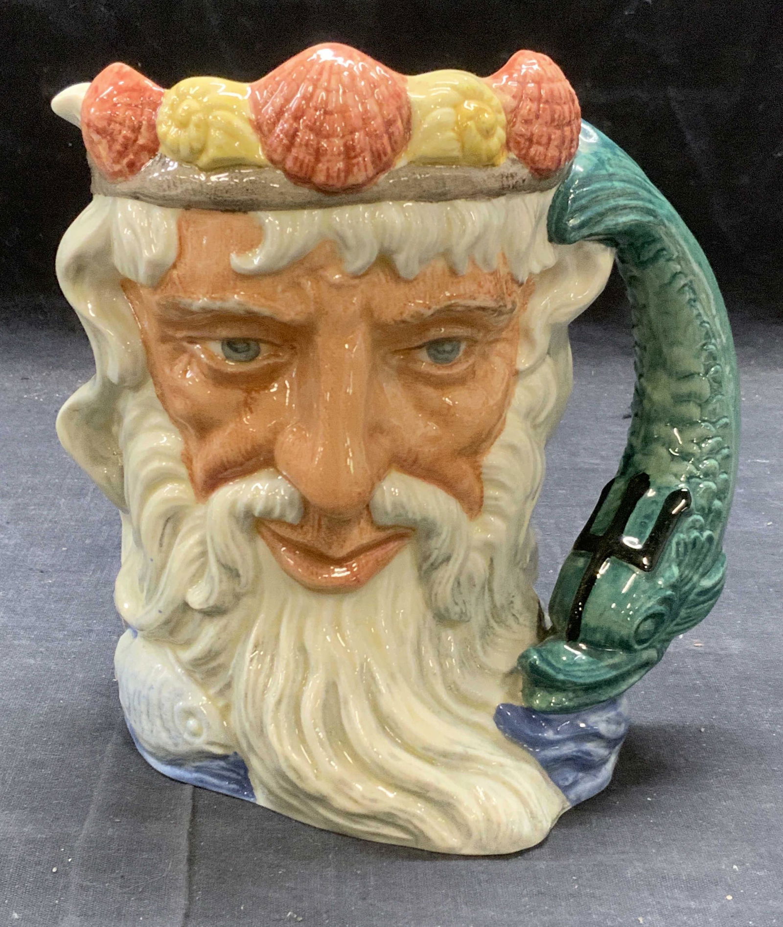 Vtg ROYAL DOULTON Neptune Toby Jug England (1 of 6)