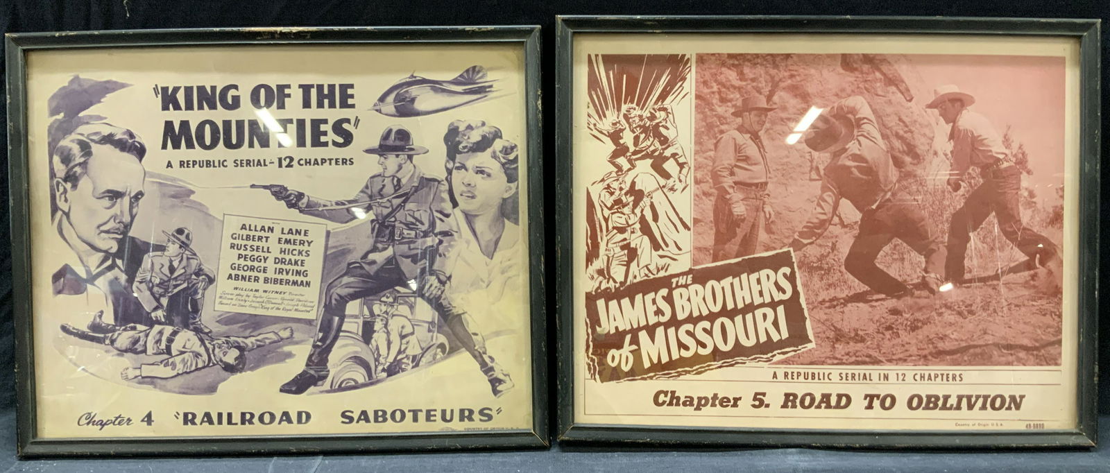 Lot2 Vintage Movie Paper Adverts, Lithographs (1 of 10)
