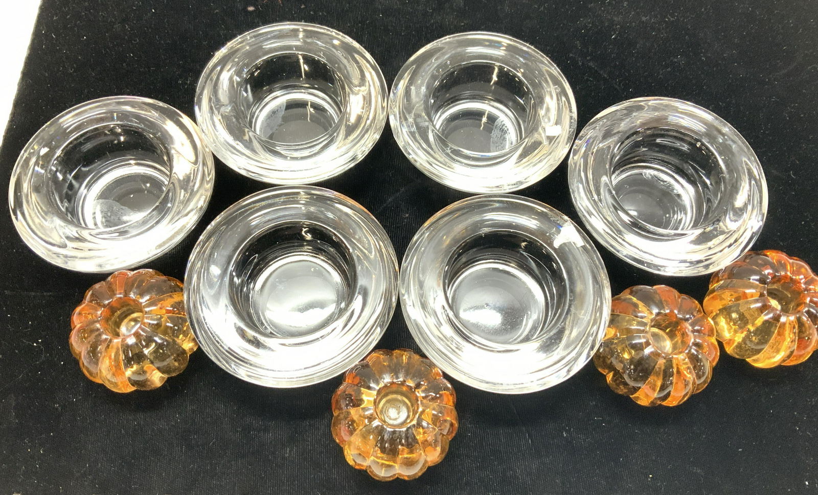 Set 10 Tapered and Votive Glass Candle Holders (1 of 6)
