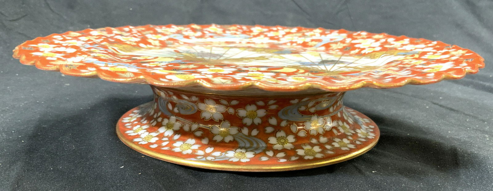 Signed Vintage Asian Porcelain Cake Stand (1 of 7)