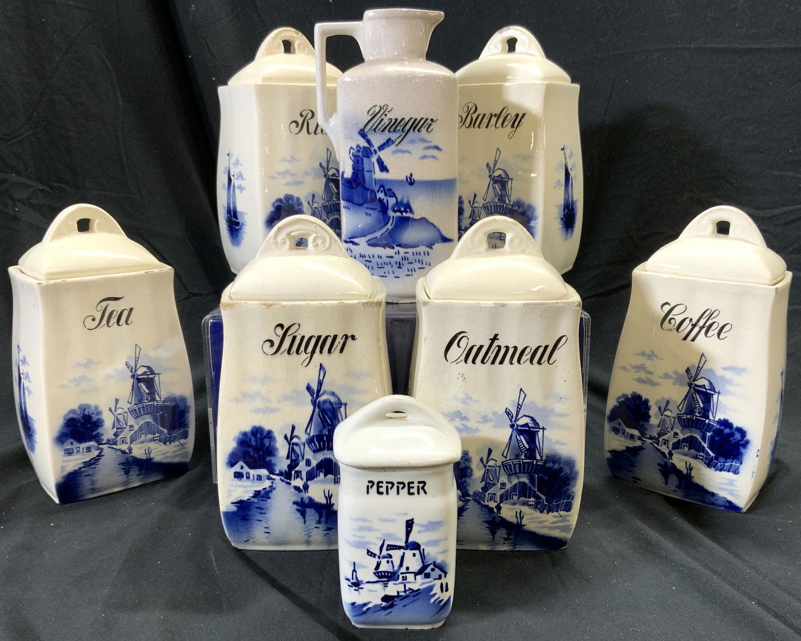RITA Lot 8 Vintage Porc Canister Set GERMANY (1 of 10)