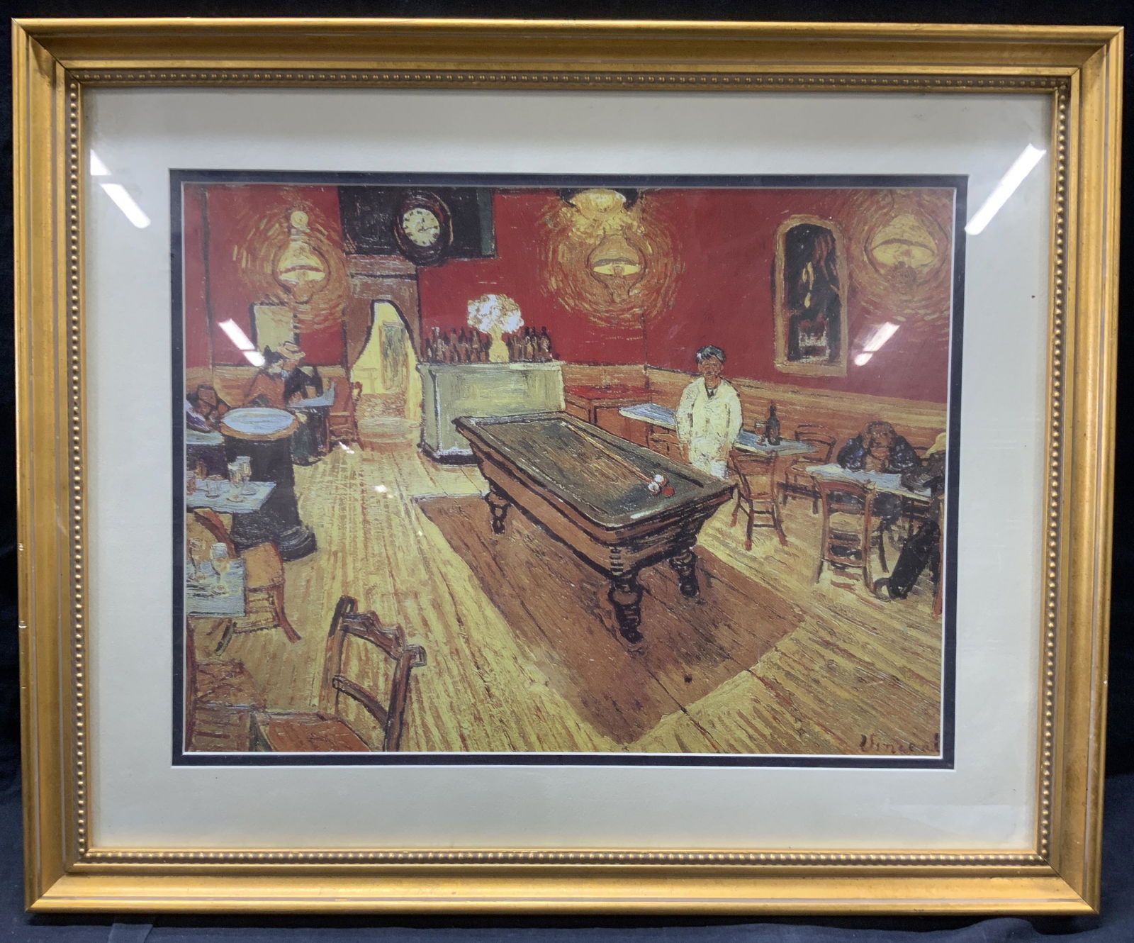 Vincent Van Gogh The Night Cafe W Pool Table Litho (1 of 9)