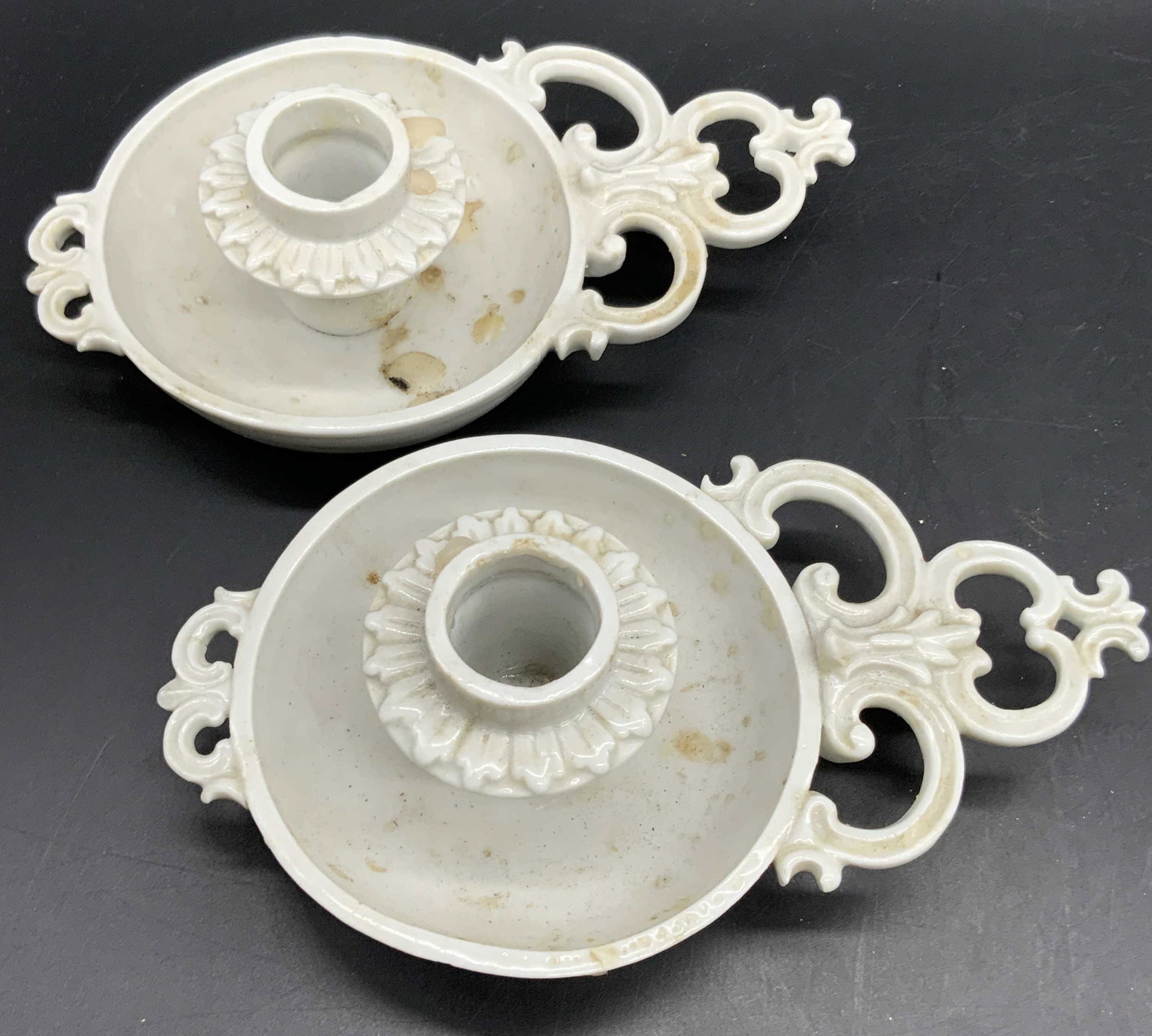 Pair Vintage Signed Ceramic Candle Holders (1 of 9)