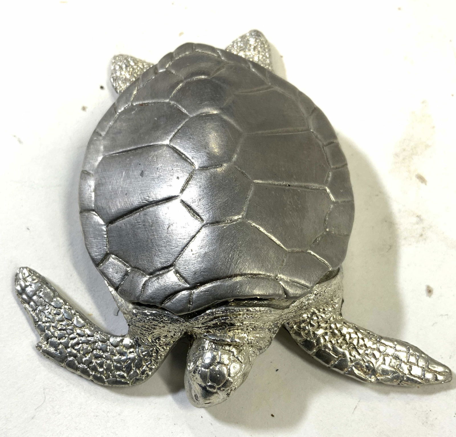 Vintage Pewter Turtle Trinket Box (1 of 8)