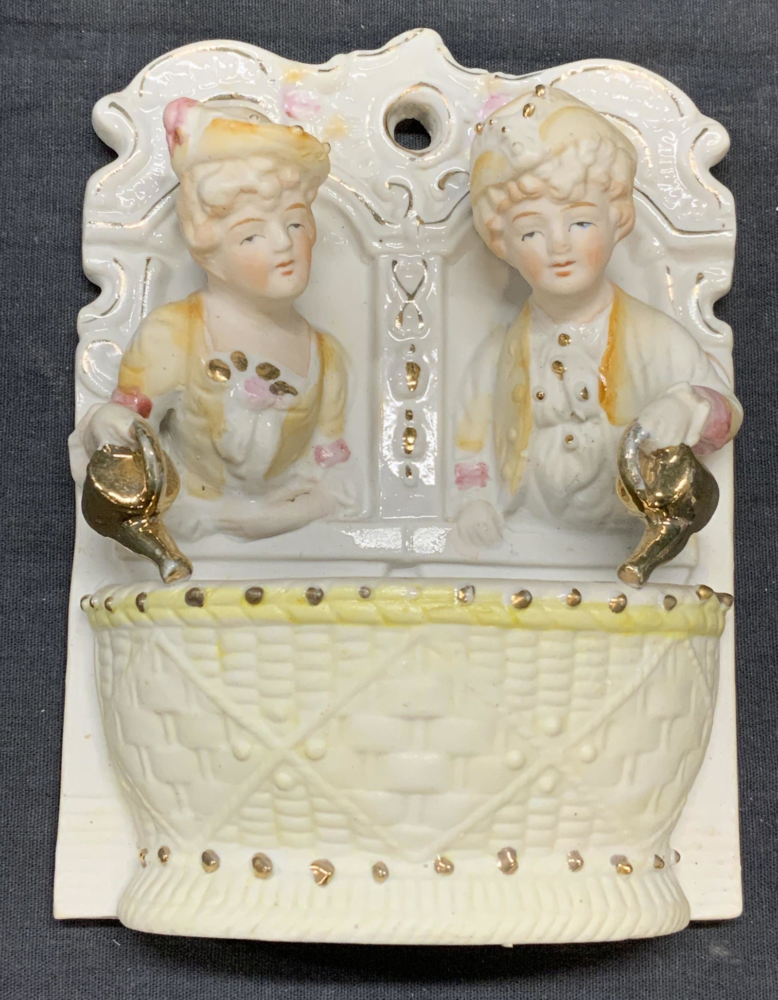 FERN Hand Painted Porcelain Wall Pocket Planter (1 of 8)