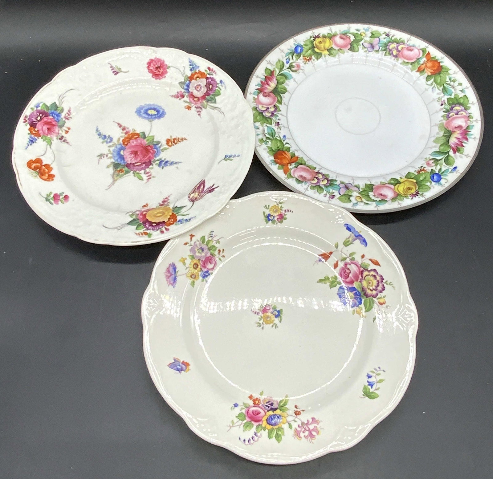 Lot 3 Vintage Floral Ceramic Plates, CAULDON &More (1 of 9)