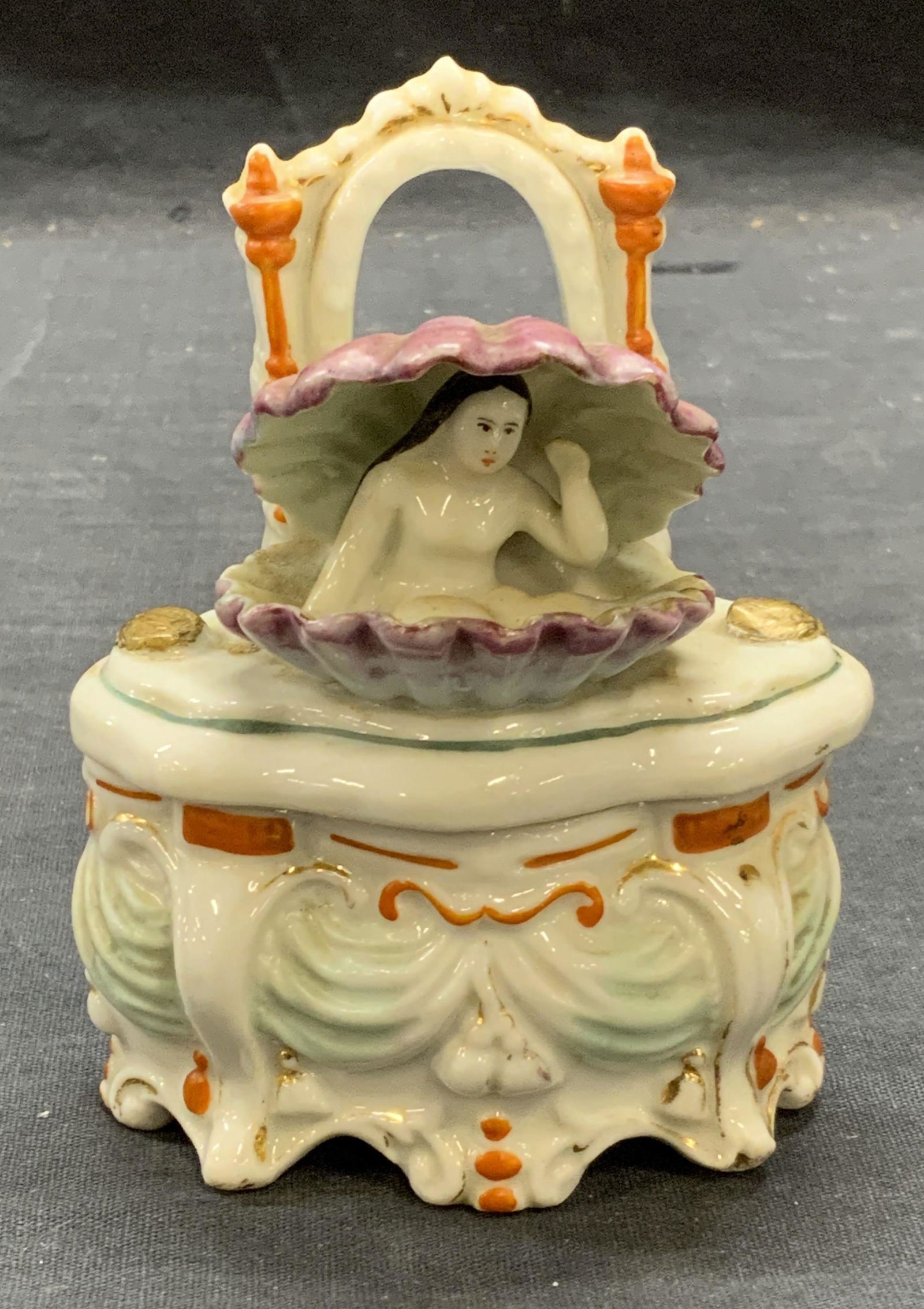 Staffordshire Porcelain Vanity Trinket Box (1 of 7)
