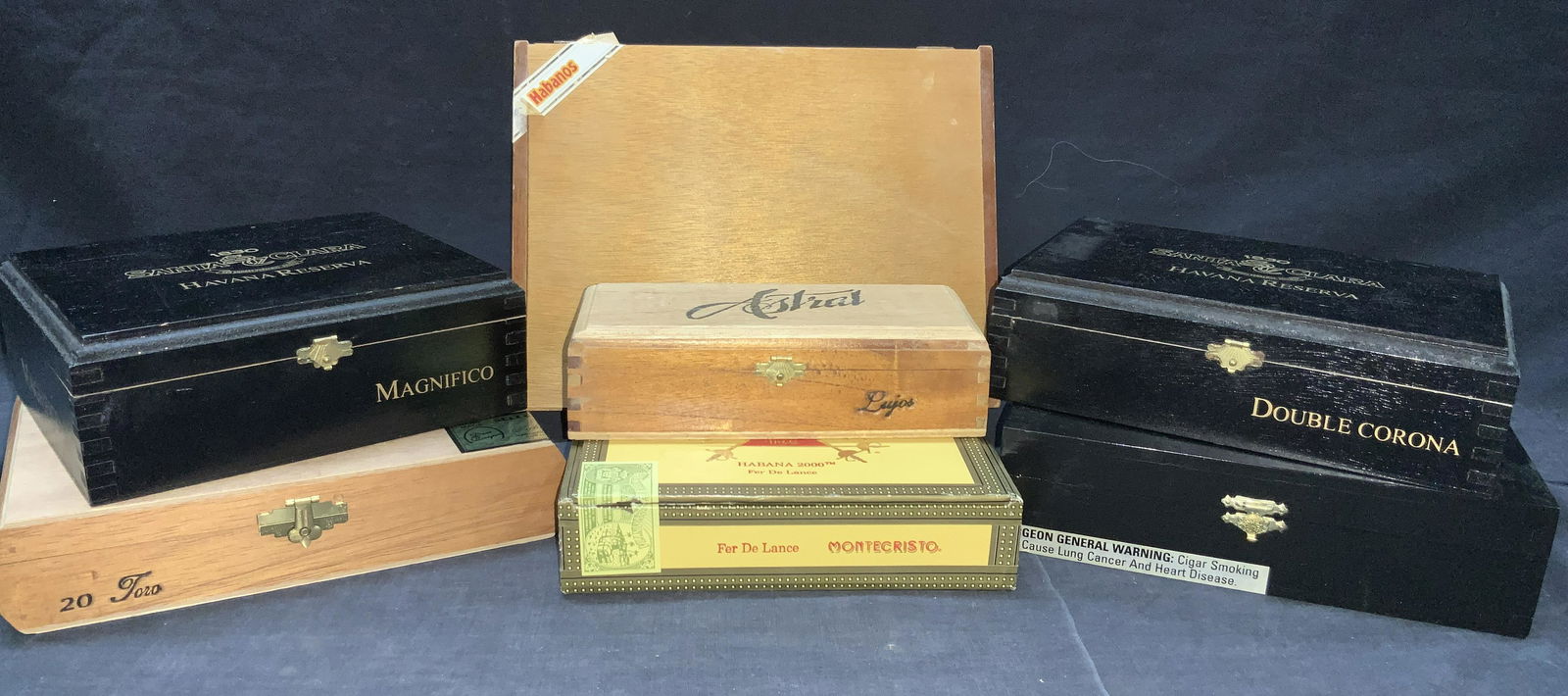 7 Wooden Cigar Boxes, Honduras & DR (1 of 8)