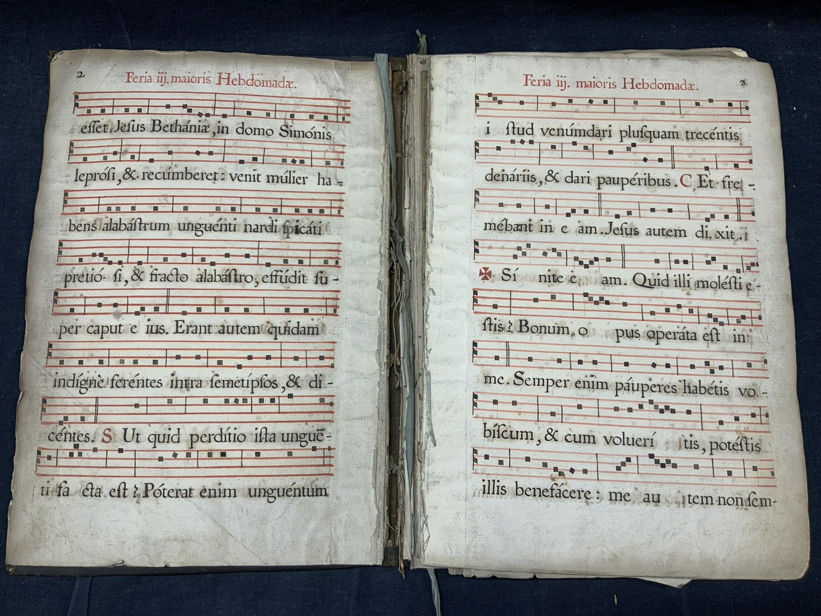 Antique Leather Bound Gregorian Chant Book (1 of 12)