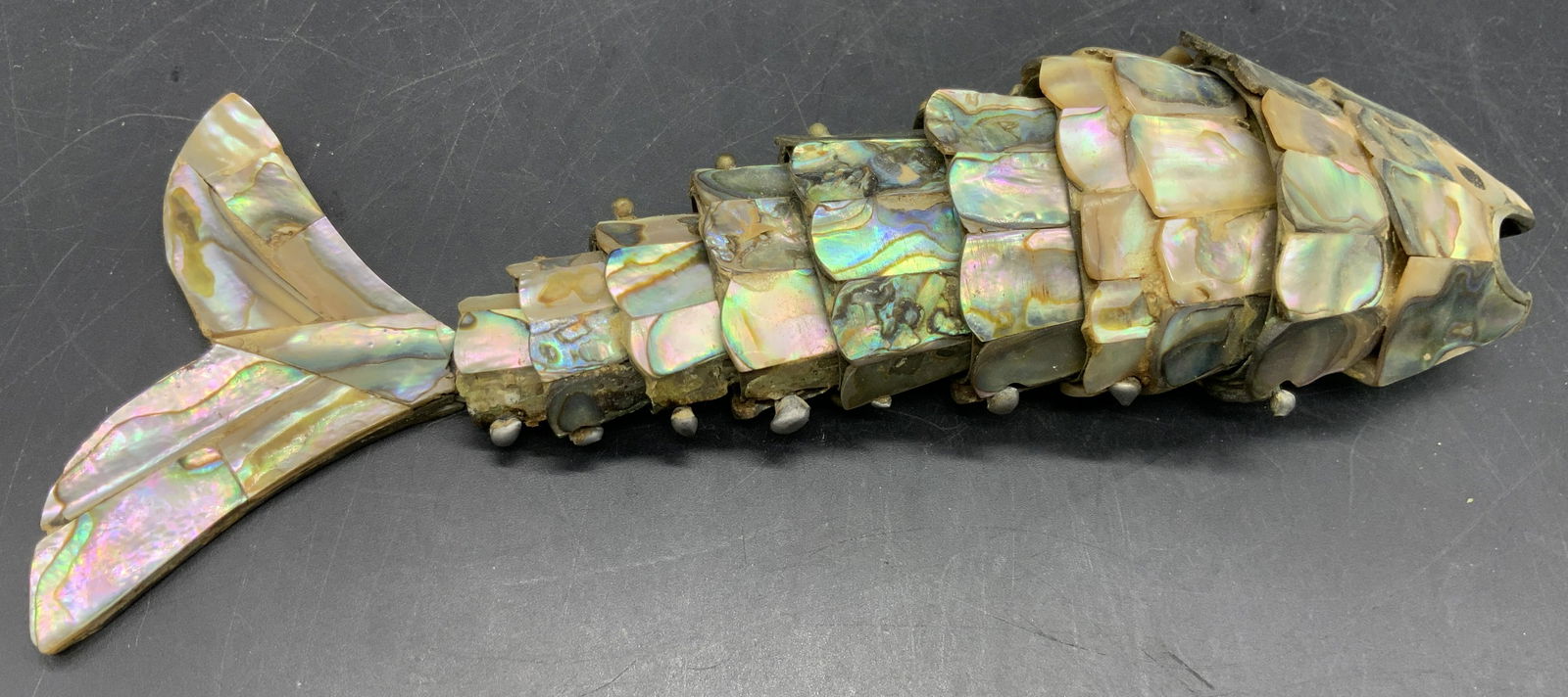 Vintage Abalone Shell Articulated Fish Figural (1 of 10)
