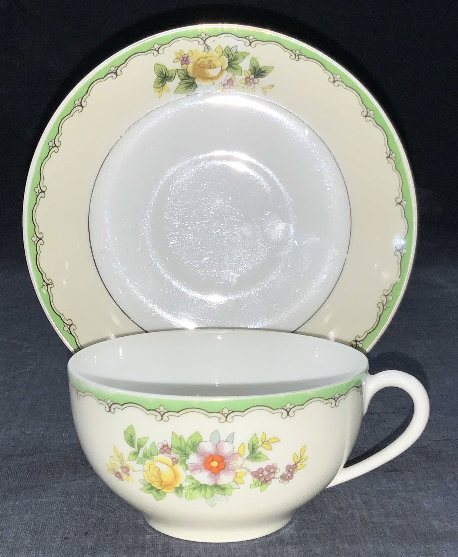 NORITAKE, Hand Painted Tea Cup & Saucer, Japan (1 of 7)