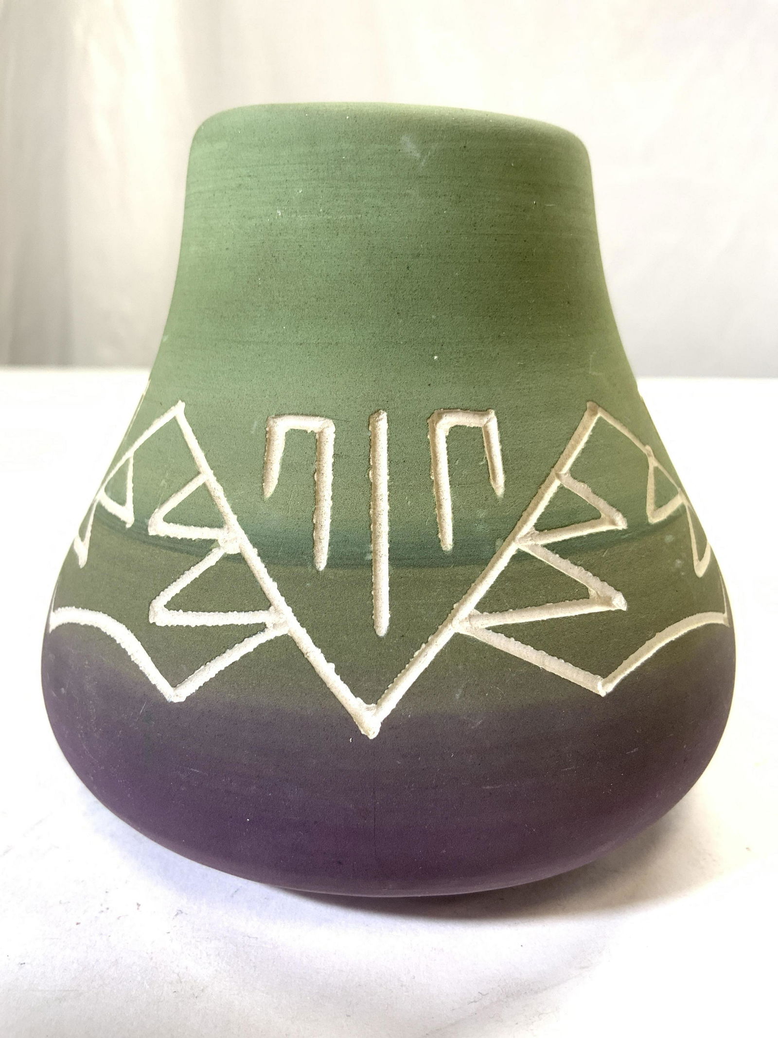 Signed Vntg Tribal Ceramic Vase Vessel (1 of 6)