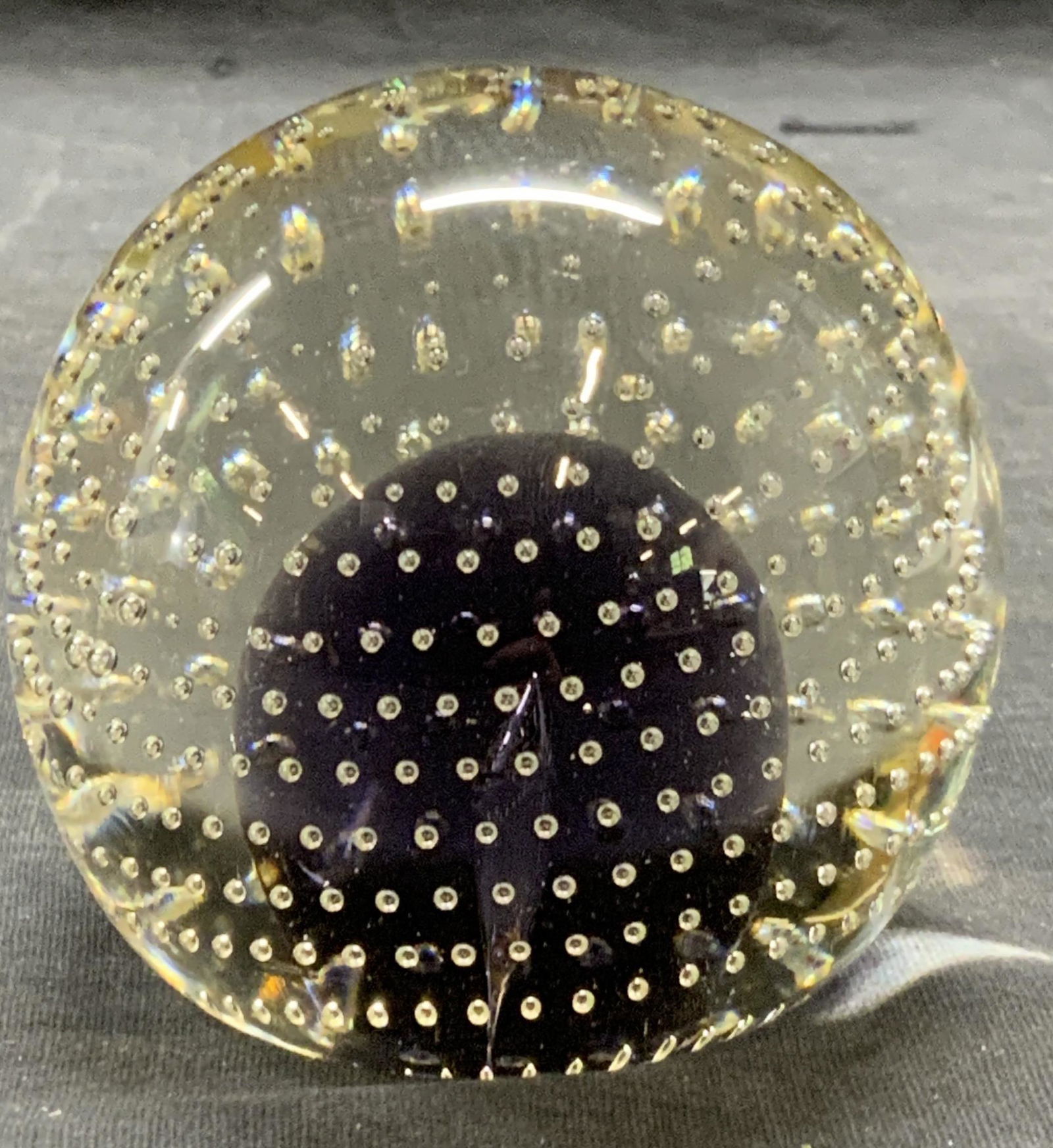Controlled Bubble Art Glass Paperweight (1 of 6)