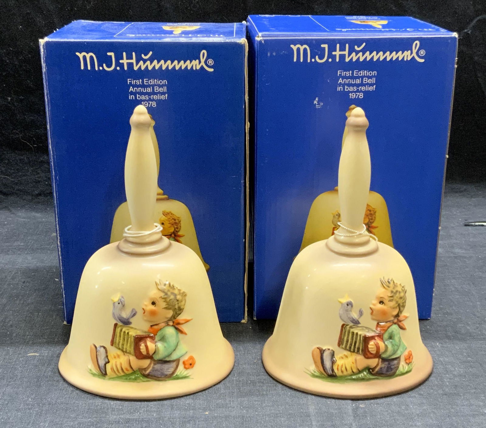 Pair Vintage 1978 GOEBEL MJ Hummel 1st Ed Bells (1 of 8)