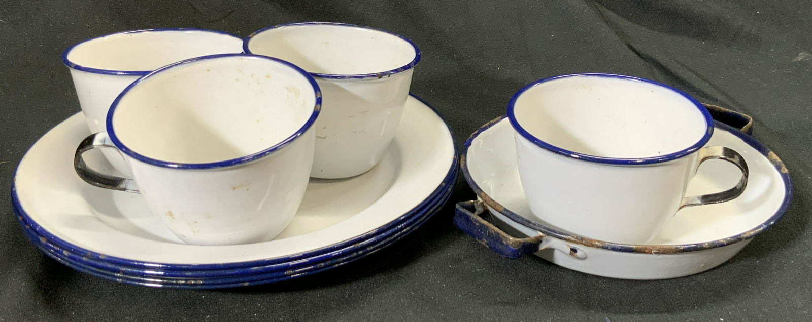 Set 9 KER SWEDEN Vintage Blue & White Enamelware (1 of 6)