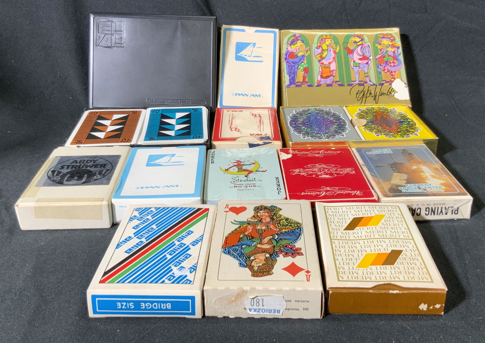 Lot 12 Vintage Playing Cards, PAN AM, TWA, & More (1 of 7)