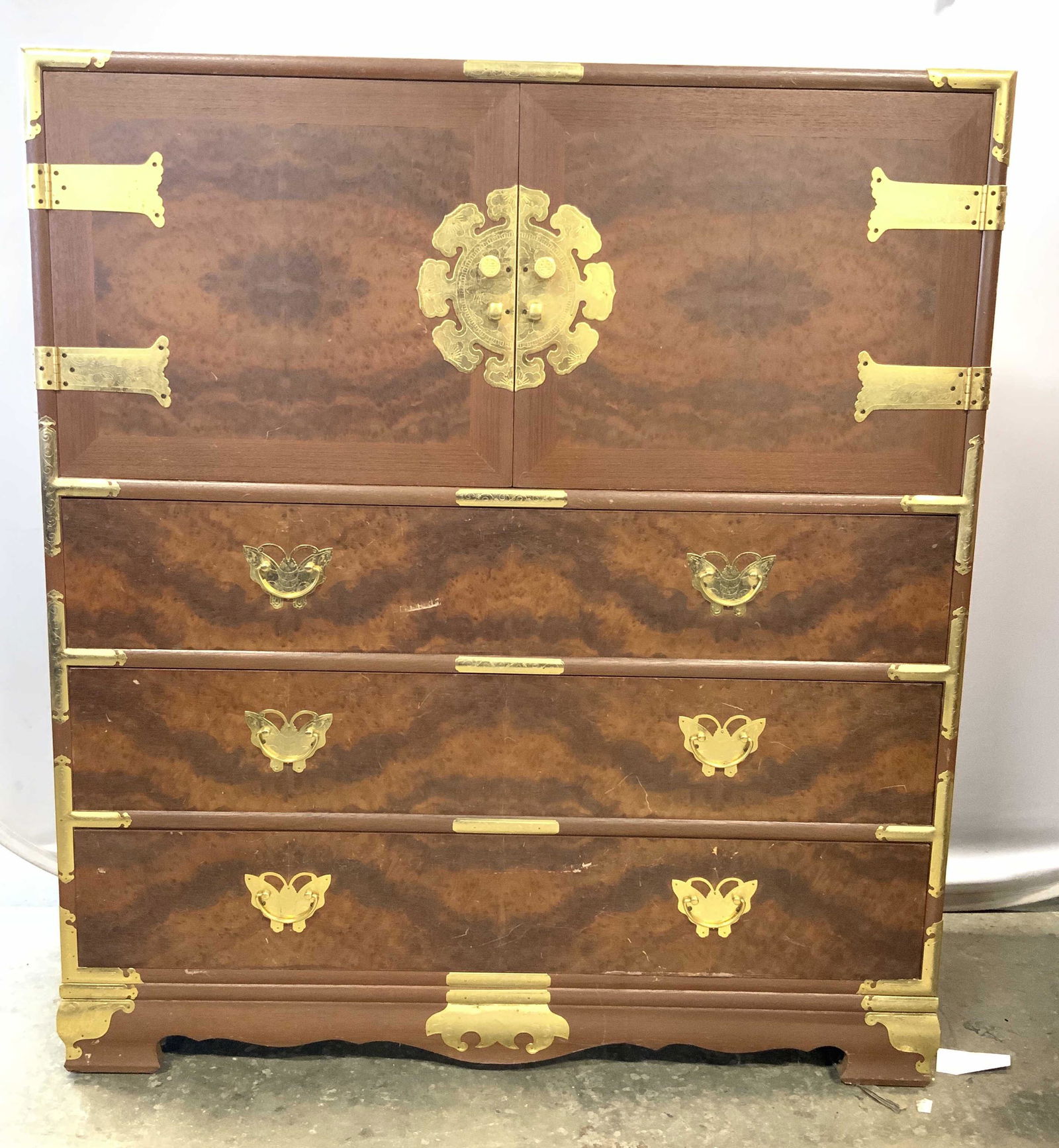 Vintage Empire Style Tallboy 6 Drawer Dresser (1 of 12)