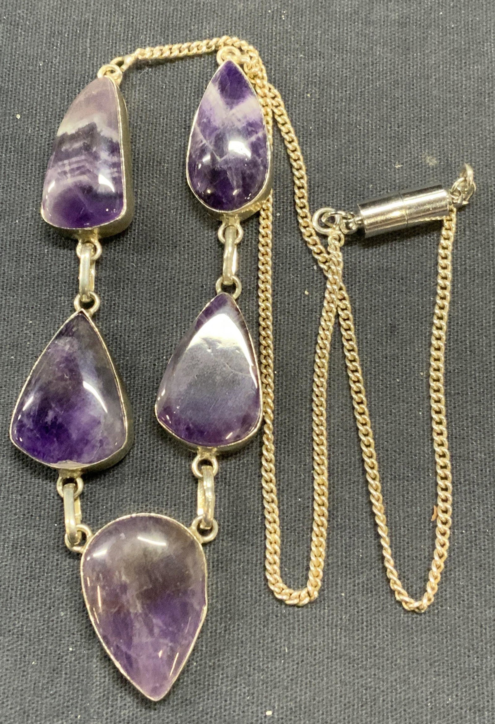Polished Amethyst Pendant Necklace, Jewelry (1 of 6)