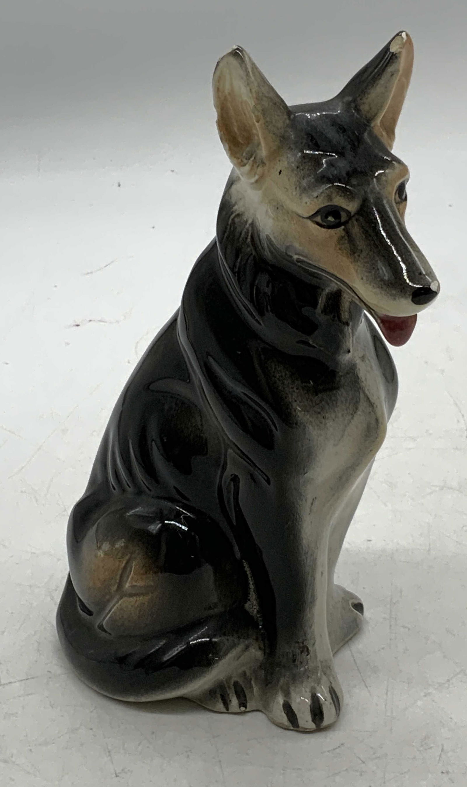 Porcelain German Shepherd Figurine Japan (1 of 6)