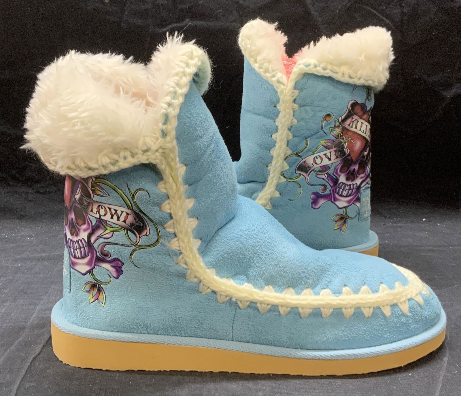 ED HARDY Blue Shinjuku Boots NIB (1 of 7)