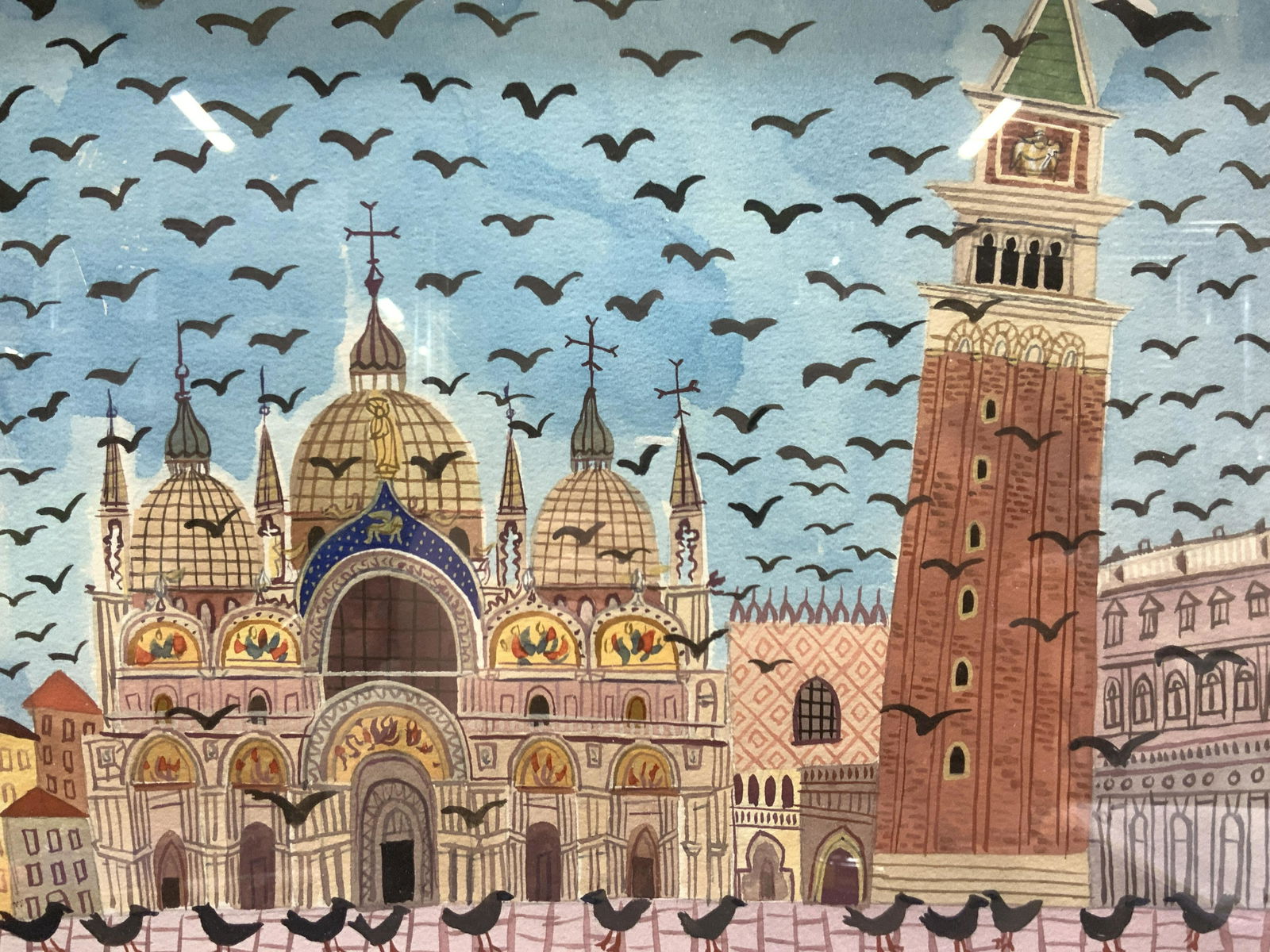 Piazza San Marco Watercolor Painting (1 of 9)