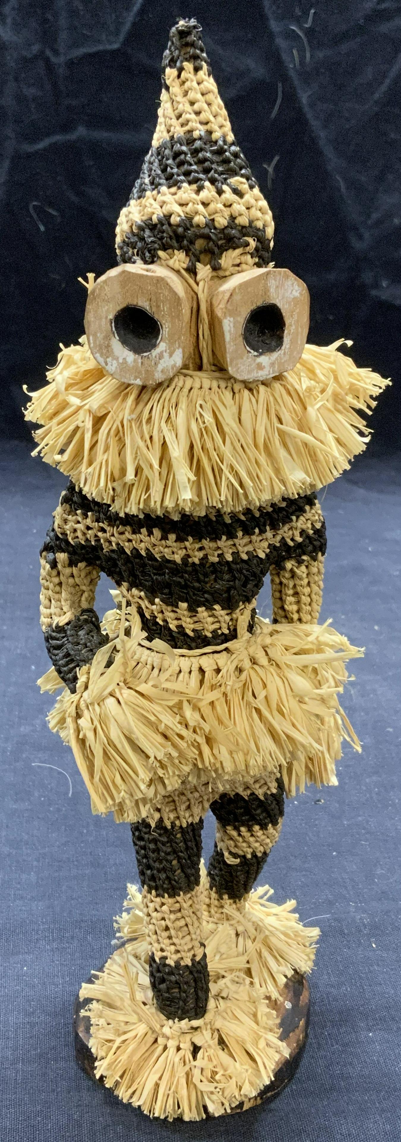 African Congo Tribal Woven Raffia Dancer Figural (1 of 6)