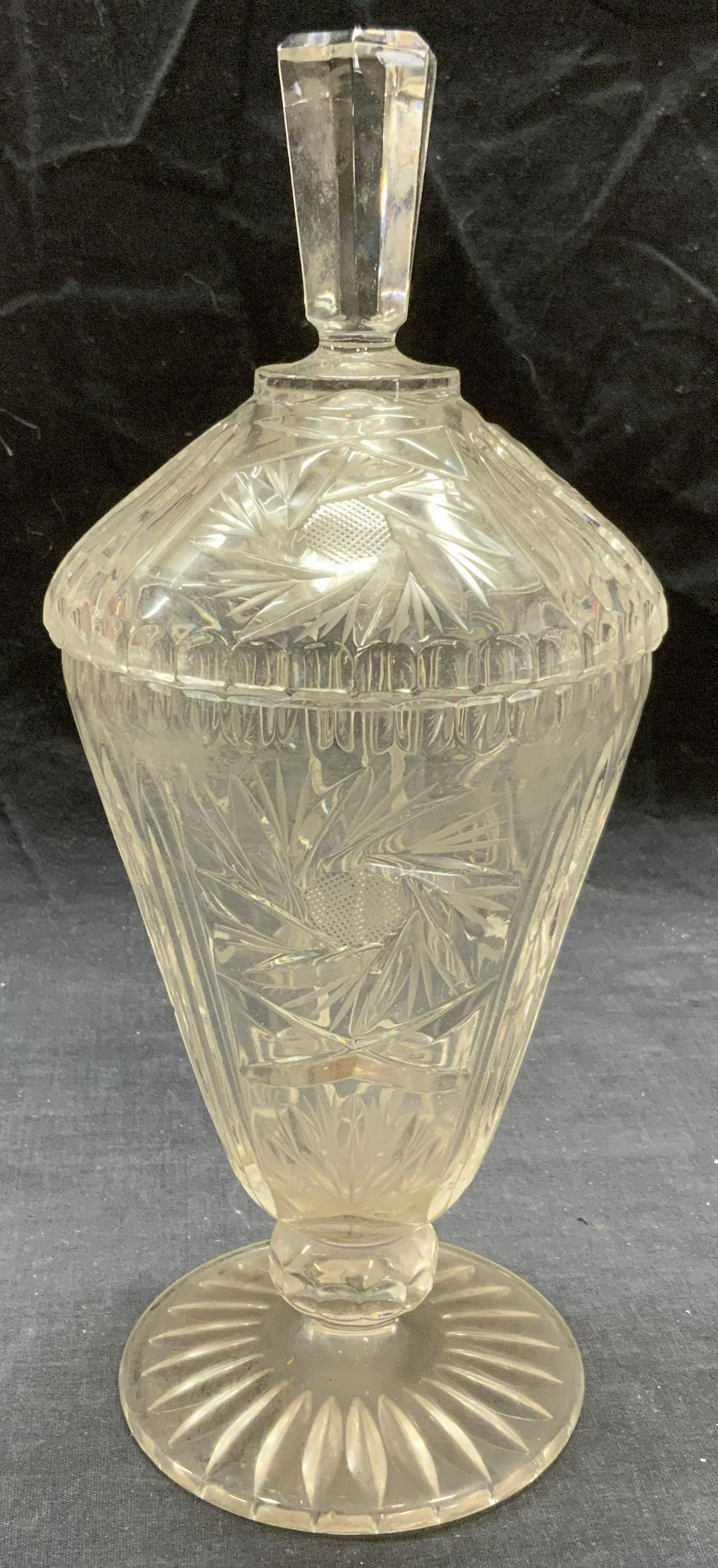 Lidded Cut Crystal Bowl (1 of 8)
