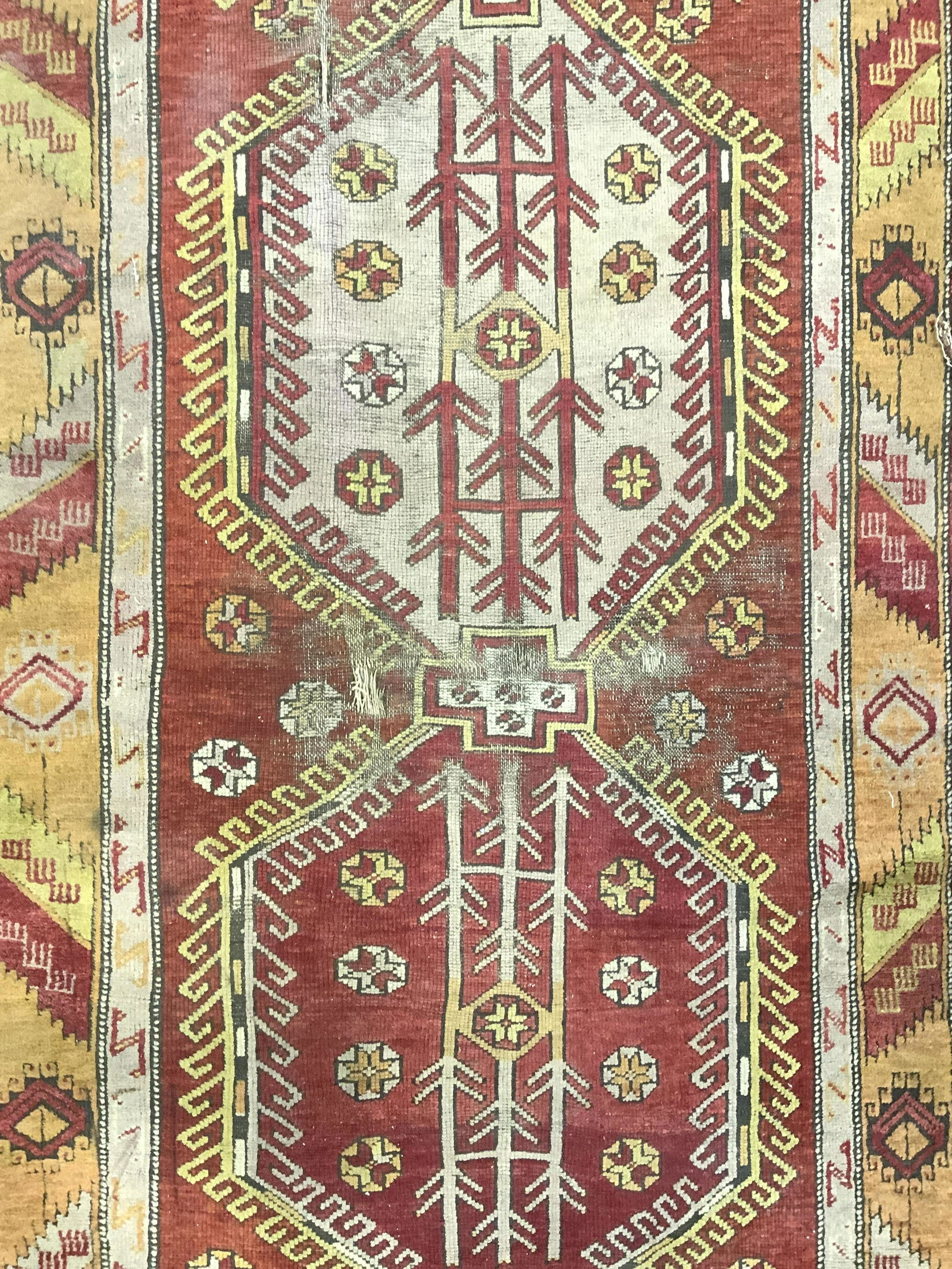Vintage Handmade Turkish Oushak Wool Rug (1 of 8)
