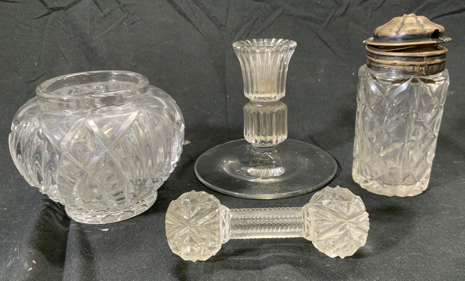 Lot 4 Glass & Crystal Tabletop Accessories (1 of 6)