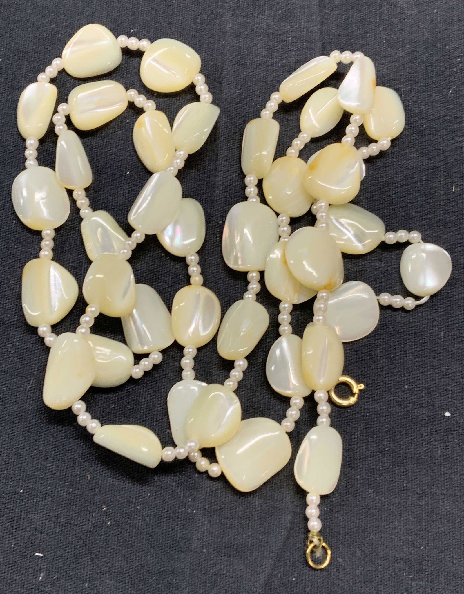 Mother of Pearl & Faux Pearl Necklace (1 of 7)