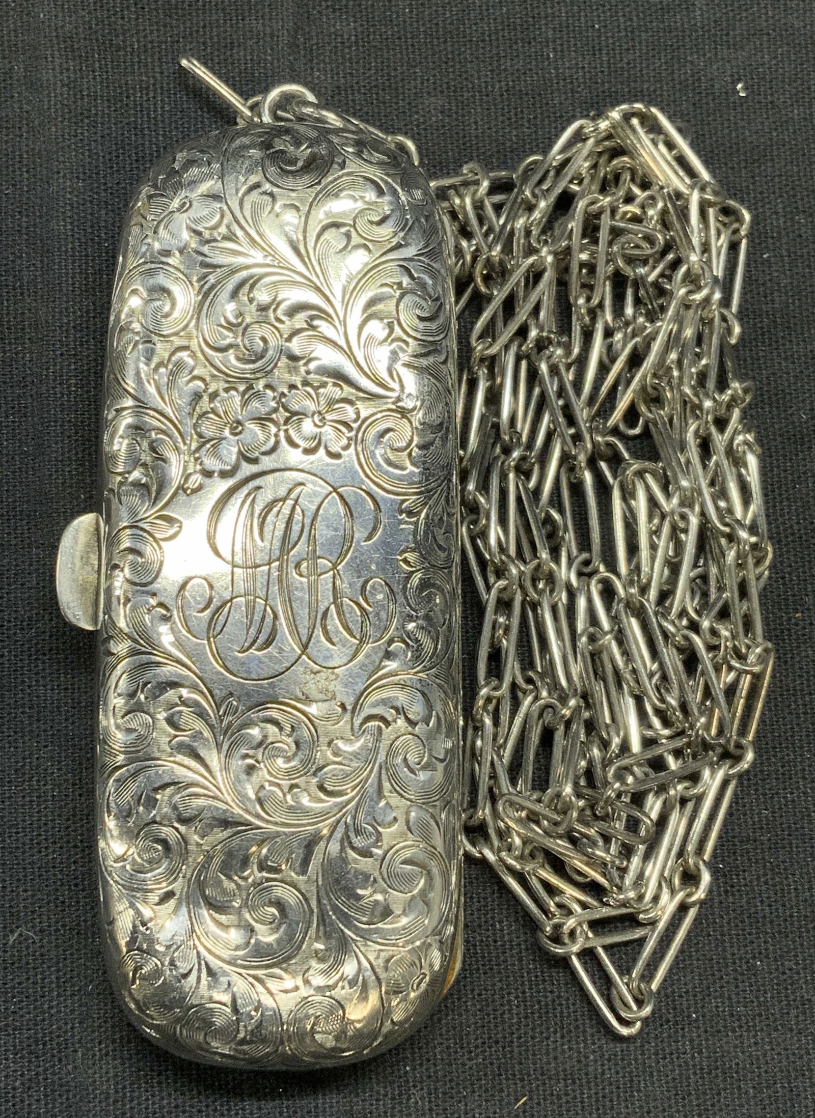 Vintage Sterling Silver Coin Holder on Chain (1 of 6)