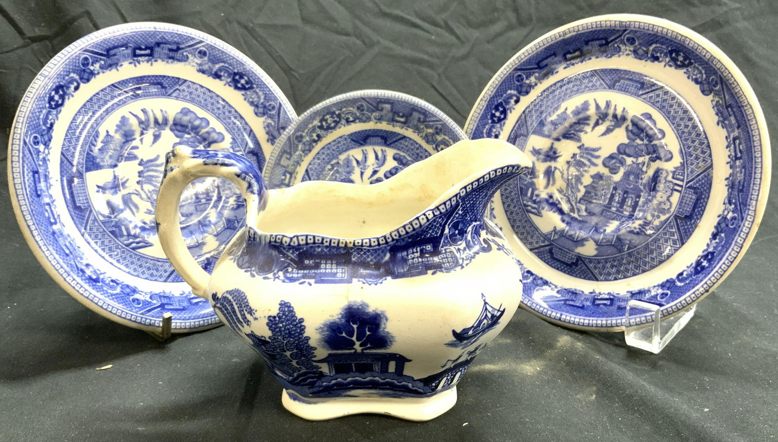 BUFFALO CHINA Lot 4 Vintage Blue Willow Tableware (1 of 7)