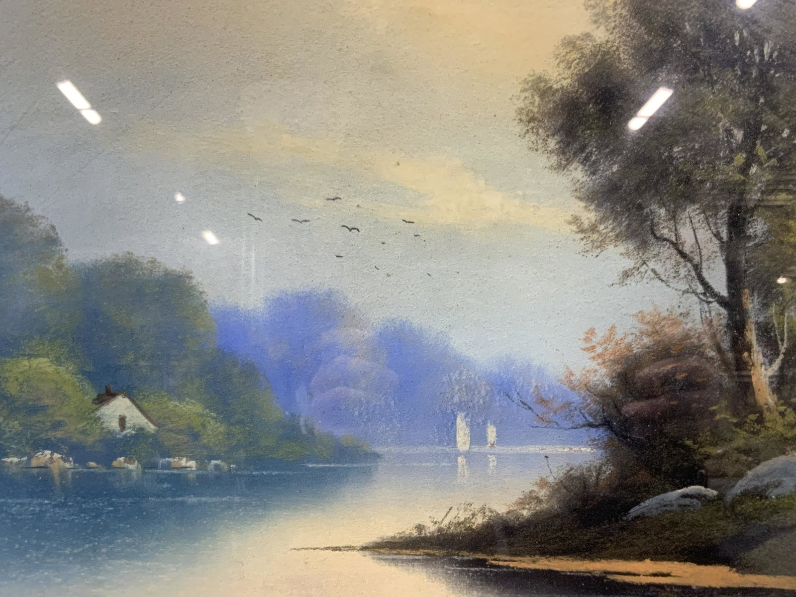 Framed Pastel Landscape Drawing (1 of 9)