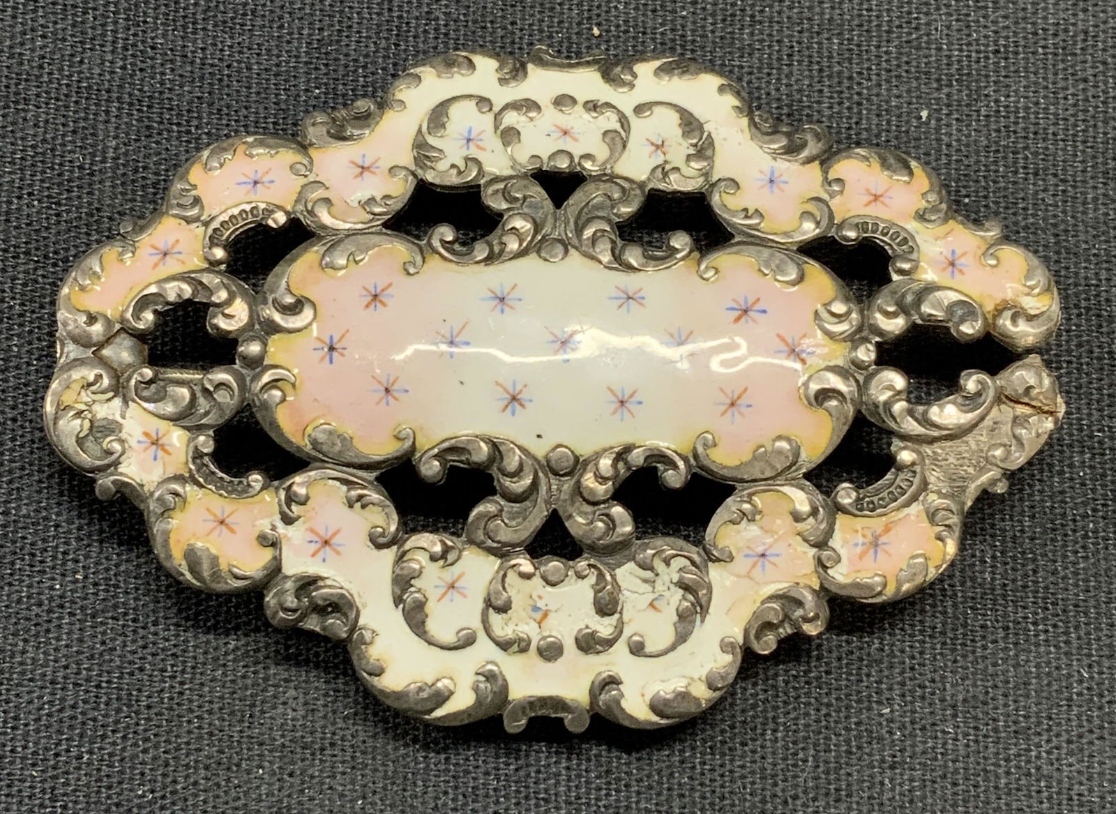 Vintage Sterling silver Enameled Brooch (1 of 6)