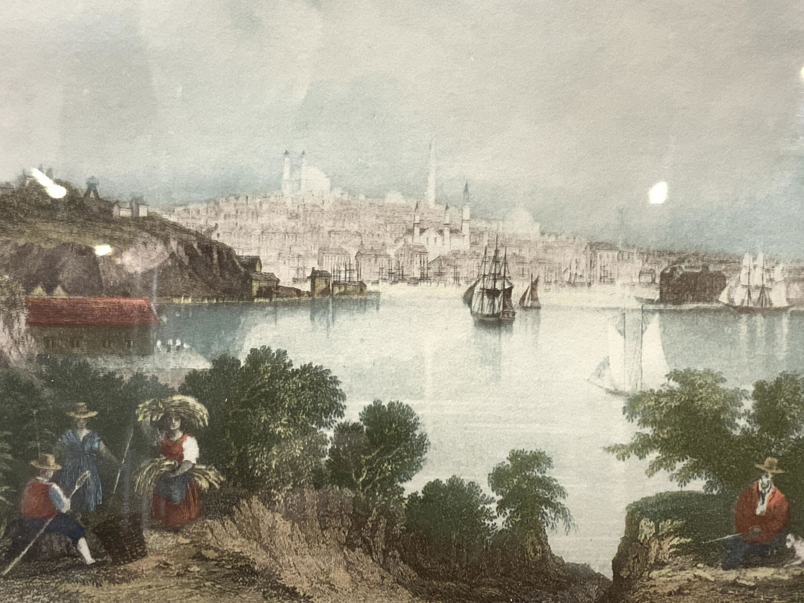 View Of Baltimore Landscape Colored Etching (1 of 9)