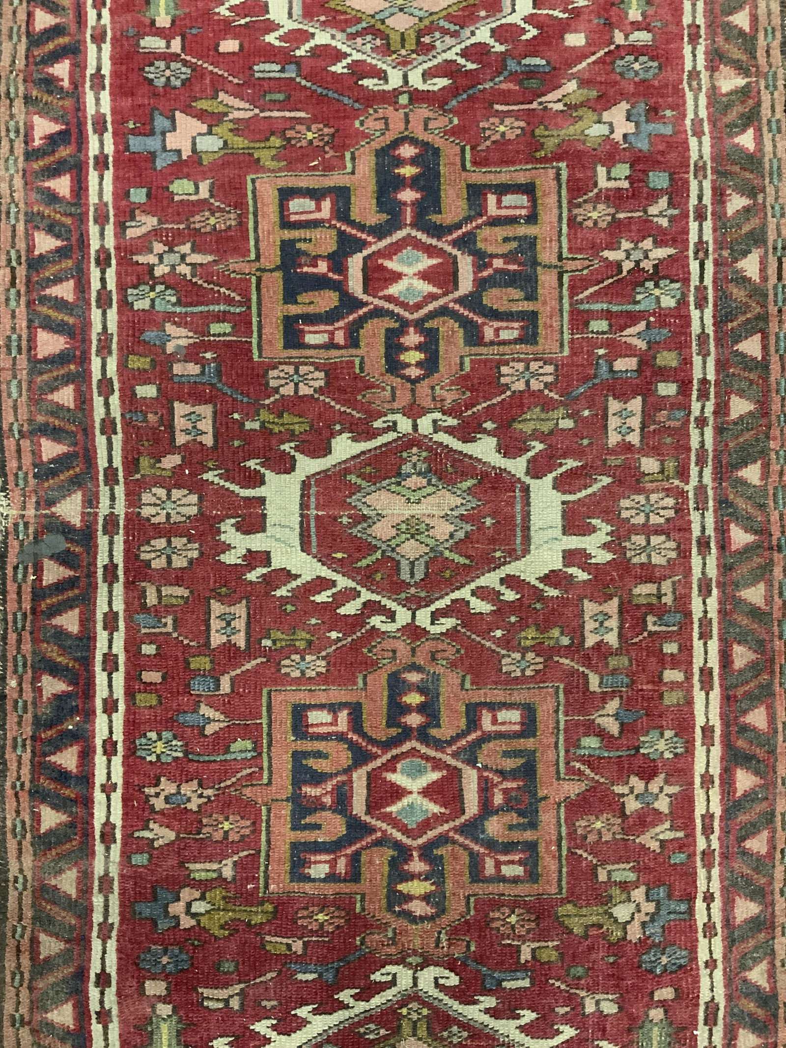 Vintage Handmade Persian Karaja Wool Rug (1 of 6)