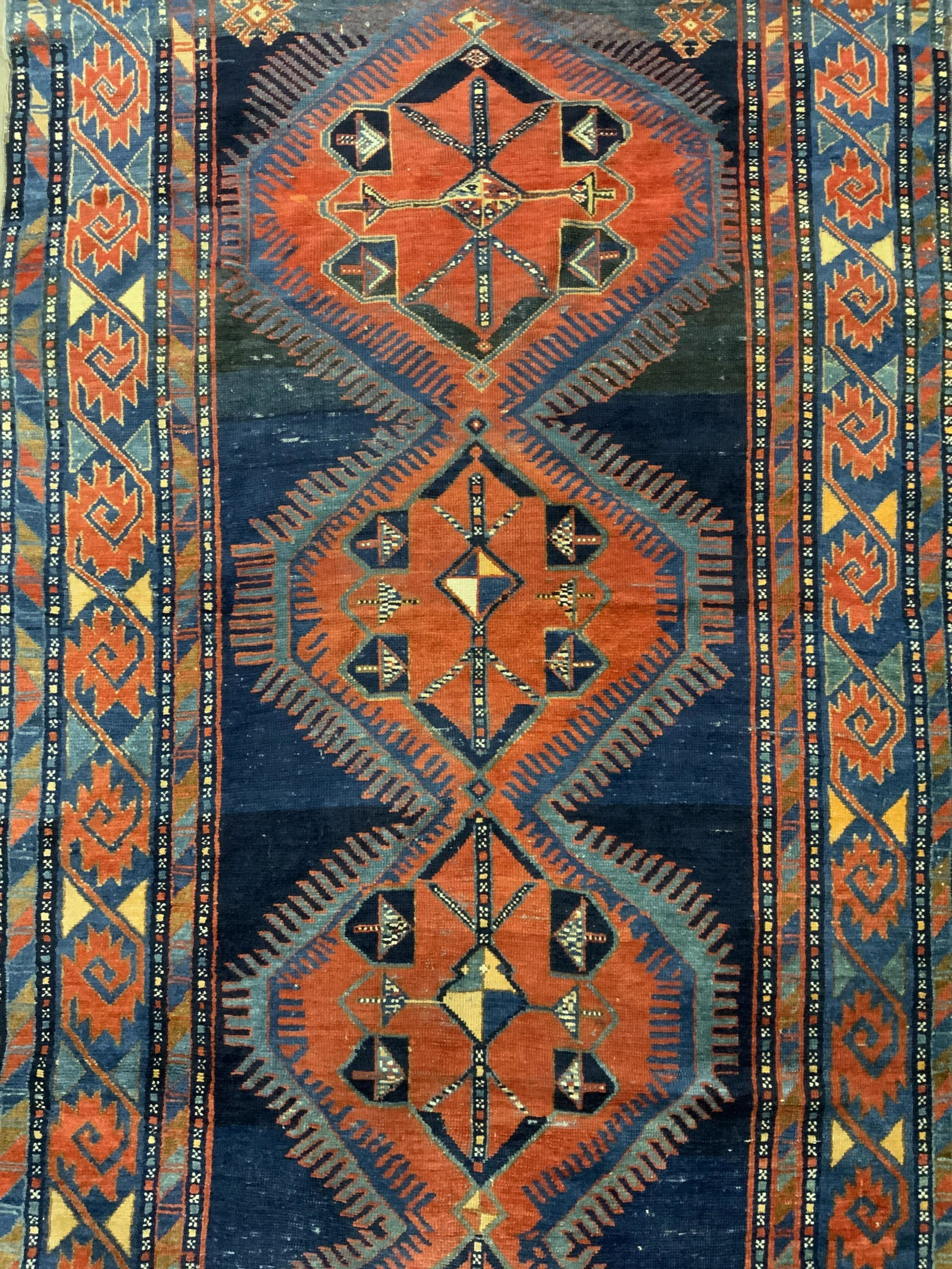 Vintage Handmade Caucasian Tribal Wool Rug (1 of 7)
