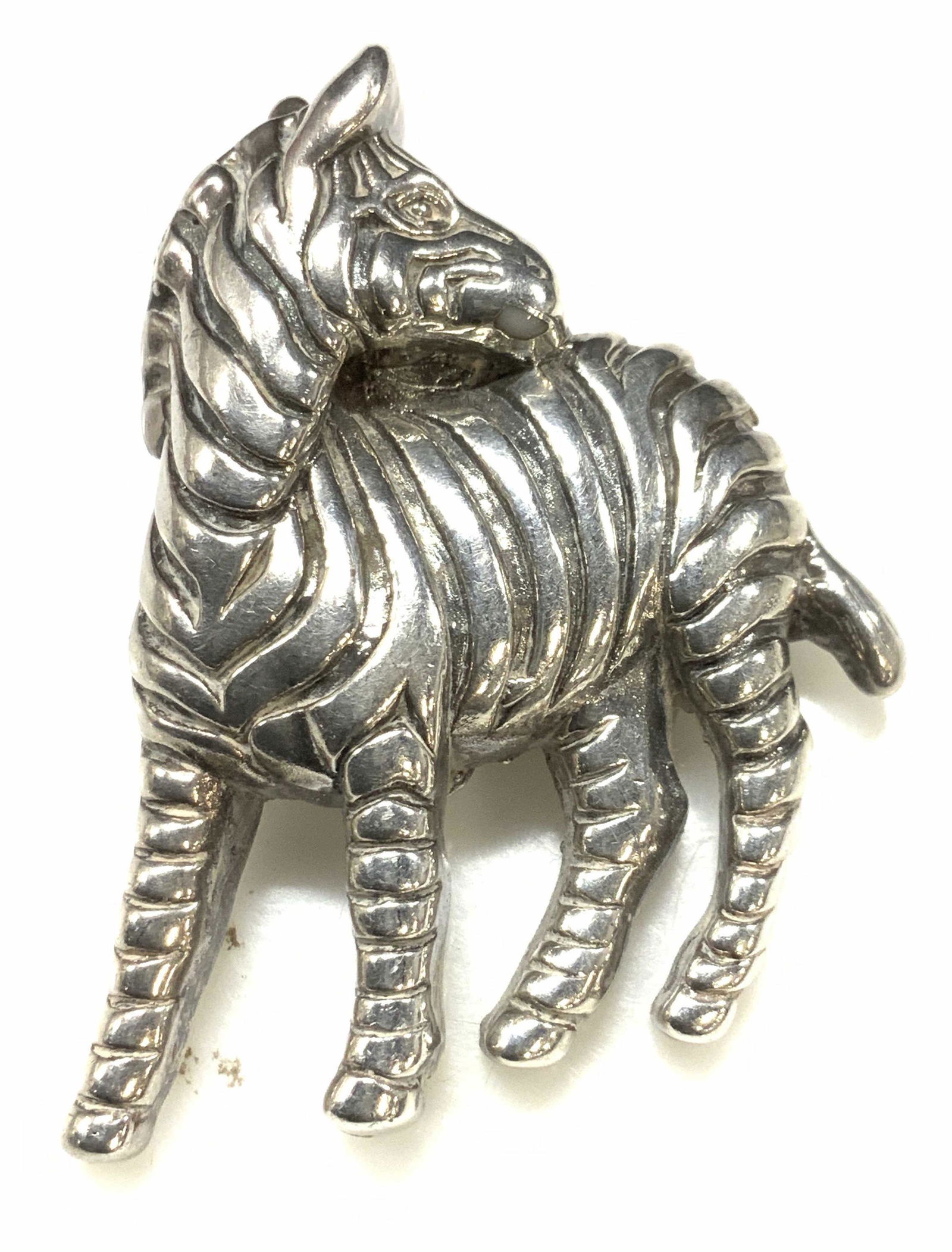 Sterling Silver Zebra Brooch, Jewelry (1 of 6)