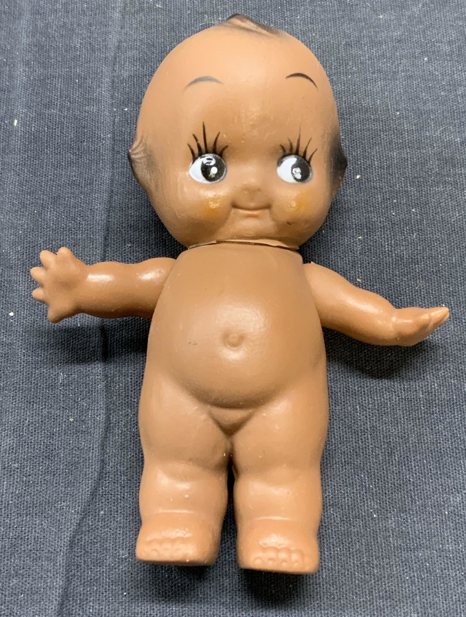 Miniature Vtg Kewpie Black Rubber Baby Doll (1 of 6)